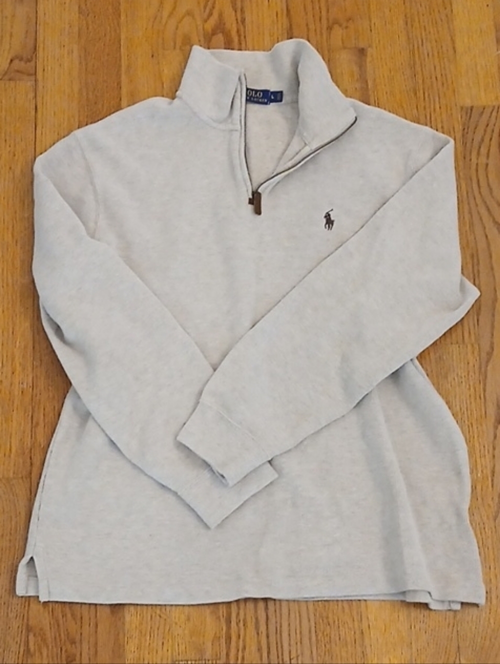 Polo by Ralph Lauren Tan Quarter-Zip Pullover Men's Large
